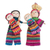 Cotton decorative dolls, 'Two Mothers' (pair) - Handmade Cotton Worry Dolls from Guatemala (Pair) thumbail