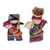 Cotton decorative dolls, 'Two Mothers' (pair) - Handmade Cotton Worry Dolls from Guatemala (Pair) (image 2c) thumbail