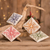 Ceramic ornaments, 'Multicolored Azaleas' (set of 4) - Assorted Color Ceramic Azalea Ornaments (Set of 4)