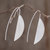 Sterling silver drop earrings, 'Subtle Nature' - Modern Sterling Silver Drop Earrings from Guatemala (image 2) thumbail