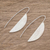 Sterling silver drop earrings, 'Subtle Nature' - Modern Sterling Silver Drop Earrings from Guatemala (image 2b) thumbail