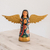 Wood sculpture, 'Angelic Reverence' - Hand-Painted Wood Angel Sculpture from Guatemala thumbail