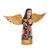 Wood sculpture, 'Angelic Reverence' - Hand-Painted Wood Angel Sculpture from Guatemala (image 2c) thumbail