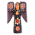 Wood sculpture, 'Humble Prayer' - Floral Wood Praying Angel Sculpture from Guatemala