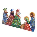 Wood nativity sculpture, 'Good Night' - Artisan Crafted Cedar Wood Nativity Sculpture from Nicaragua