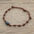 Jade pendant bracelet, 'Lovely Black' - Adjustable Oval Jade Pendant Bracelet from Guatemala thumbail