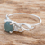 Jade single-stone ring, 'Princess Glitter' - Natural Jade Single-Stone Ring from Guatemala (image 2b) thumbail