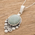 Jade pendant necklace, 'Praise Love in Apple Green' (2 inch) - Apple Green Jade Pendant Necklace from Guatemala (2 Inch)