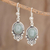 Jade dangle earrings, 'Praise Love in Apple Green' - Apple Green Jade Dangle Earrings from Guatemala