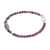 Jade and amethyst beaded pendant bracelet, 'Garden of Delight' - Jade and Amethyst Beaded Pendant Bracelet from Guatemala