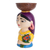 Portavelas de cerámica, 'Mujer Volcaneña' - Portavelas de cerámica de una Mujer Tradicional