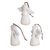 Ceramic ornaments, 'Three White Angels' (set of 3) - White Ceramic Angle Ornaments from El Salvador (Pair)