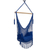 Cotton hammock swing, 'Simple Relaxation in Lapis' (single) - Handwoven Cotton Hammock Swing in Lapis (Single) (image 2b) thumbail