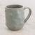 Ceramic mug, 'Love the Morning' - Patterned Ceramic Mug in Green from Honduras thumbail