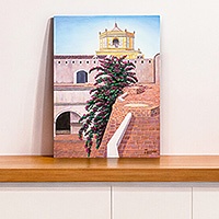 'Ancient Mercy' - Signed Painting of a Church from Guatemala