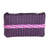 Handwoven clutch, 'Harmony of Color in Eggplant' - Recycled Handwoven Clutch in Eggplant from Guatemala