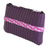 Handwoven clutch, 'Harmony of Color in Eggplant' - Recycled Handwoven Clutch in Eggplant from Guatemala (image 2b) thumbail