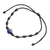 Lapis lazuli pendant bracelet, 'Bold Texture in Blue' - Lapis Lazuli and Nylon Knotted Cord Adjustable Bracelet (image 2b) thumbail