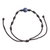 Lapis lazuli pendant bracelet, 'Bold Texture in Blue' - Lapis Lazuli and Nylon Knotted Cord Adjustable Bracelet (image 2c) thumbail