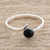Jade single-stone ring, 'Abstract Orb in Black' - Round Jade Single-Stone Ring in Black from Guatemala (image 2) thumbail