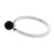 Jade single-stone ring, 'Abstract Orb in Black' - Round Jade Single-Stone Ring in Black from Guatemala (image 2c) thumbail