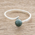 Jade single-stone ring, 'Abstract Orb in Dark Green' - Round Jade Single-Stone Ring in Dark Green from Guatemala thumbail