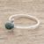 Jade single-stone ring, 'Abstract Orb in Dark Green' - Round Jade Single-Stone Ring in Dark Green from Guatemala (image 2b) thumbail