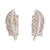 Sterling silver stud earrings, 'Amazing Feathers' - Feather-Shaped Sterling Silver Stud Earrings from Guatemala thumbail