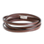 Men's leather wrap bracelet, 'Masculine Symphony in Espresso' - Men's Espresso Leather Wrap Bracelet from Costa Rica (image 2a) thumbail