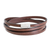 Men's leather wrap bracelet, 'Masculine Symphony in Espresso' - Men's Espresso Leather Wrap Bracelet from Costa Rica (image 2d) thumbail