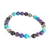 Men's multi-gemstone beaded stretch bracelet, 'Morpheus Colors' - Men's Multi-Gemstone Stretch Bracelet in Blue and Purple