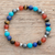 Men's multi-gemstone beaded stretch bracelet, 'Colorful Planets' - Colorful Men's Multi-Gemstone Beaded Stretch Bracelet thumbail