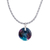 Recycled glass pendant necklace, 'Infinite Constellations' - colourful Recycled Glass Pendant Necklace from Costa Rica