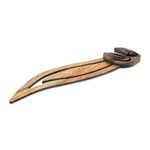 Teak wood bookmark, 'Toucan Reader' - Toucan-Themed Teak Wood Bookmark from Costa Rica