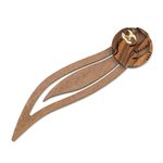 Teak wood bookmark, 'Chill Sloth' - Sloth-Themed Teak Wood Bookmark from Costa Rica