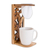 Teak wood single-serve drip coffee stand, 'Macaw Beverage' - Parrot-Themed Teak Wood Single-Serve Drip Coffee Stand
