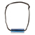 Recycled glass pendant necklace, 'Crystalline Deep Blue' - Dark Blue Recycled Glass Pendant Necklace from Costa Rica (image 2d) thumbail