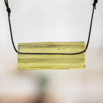 Recycled glass pendant necklace, 'Crystalline Moss Green' - Moss Green Recycled Glass Pendant Necklace from Costa Rica
