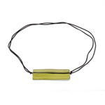 Recycled glass pendant necklace, 'Crystalline Moss Green' - Moss Green Recycled Glass Pendant Necklace from Costa Rica