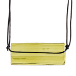 Recycled glass pendant necklace, 'Crystalline Moss Green' - Moss Green Recycled Glass Pendant Necklace from Costa Rica