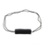 Collar colgante de vidrio reciclado - Collar con colgante de vidrio negro reciclado de Costa Rica