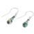 Art glass dangle earrings, 'Sand and Sea' - Handmade Art Glass Dangle Earrings from Costa Rica (image 2c) thumbail