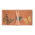 Billetera de cuero - Cartera de cuero con motivo de mariposa pintada a mano de Costa Rica