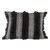 Cotton cushion cover, 'Diamond Texture in Black' - Black and Eggshelled Textured Cotton Cushion Cover (image 2a) thumbail