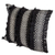 Cotton cushion cover, 'Diamond Texture in Black' - Black and Eggshelled Textured Cotton Cushion Cover (image 2b) thumbail
