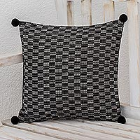 Cotton cushion cover, 'Mesmerized'