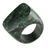 Jade signet ring, 'Strong Stone' - Dark Green Jade Signet Ring Crafted in Guatemala thumbail