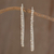 Fine silver beaded drop earrings, 'Rain of Light' - Fine Silver Beaded Drop Earrings from Guatemala thumbail