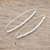 Fine silver beaded drop earrings, 'Rain of Light' - Fine Silver Beaded Drop Earrings from Guatemala (image 2b) thumbail