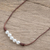 Fine silver beaded pendant necklace, 'Fascinating Planets' - Fine Silver Beaded Pendant Necklace from Guatemala